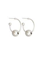Load image into Gallery viewer, Alba Hoops Medium - Silver-TEMPLE OF THE SUN-P&amp;K The General Store
