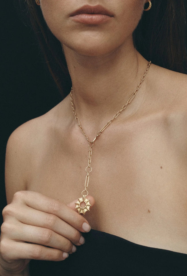 Calypso Lariat Necklace - Gold-TEMPLE OF THE SUN-P&amp;K The General Store