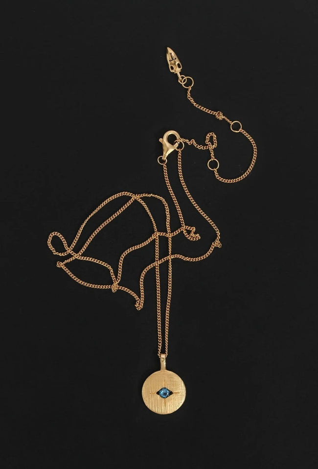 Mavi Eye Necklace - Gold-TEMPLE OF THE SUN-P&amp;K The General Store