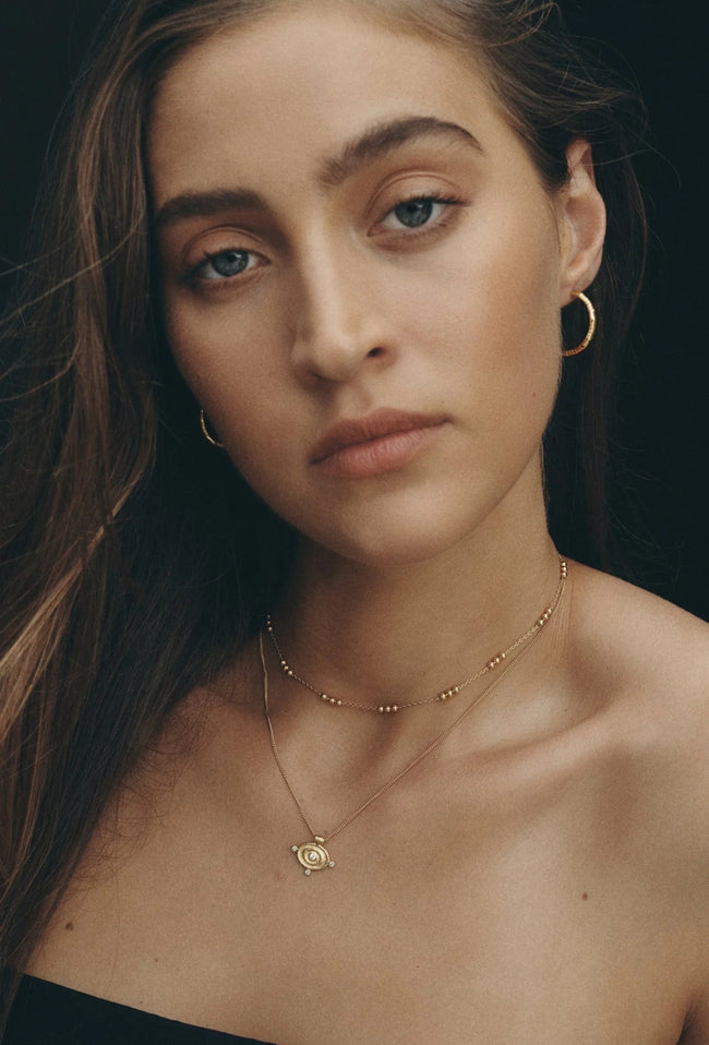 Reign Oval Necklace - Gold-TEMPLE OF THE SUN-P&amp;K The General Store