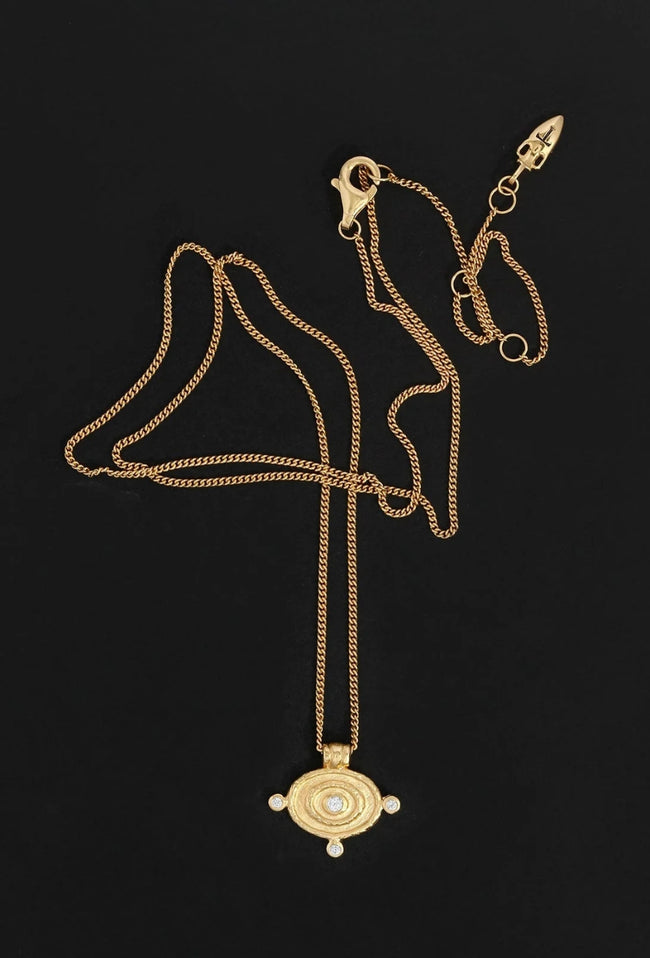 Reign Oval Necklace - Gold-TEMPLE OF THE SUN-P&amp;K The General Store