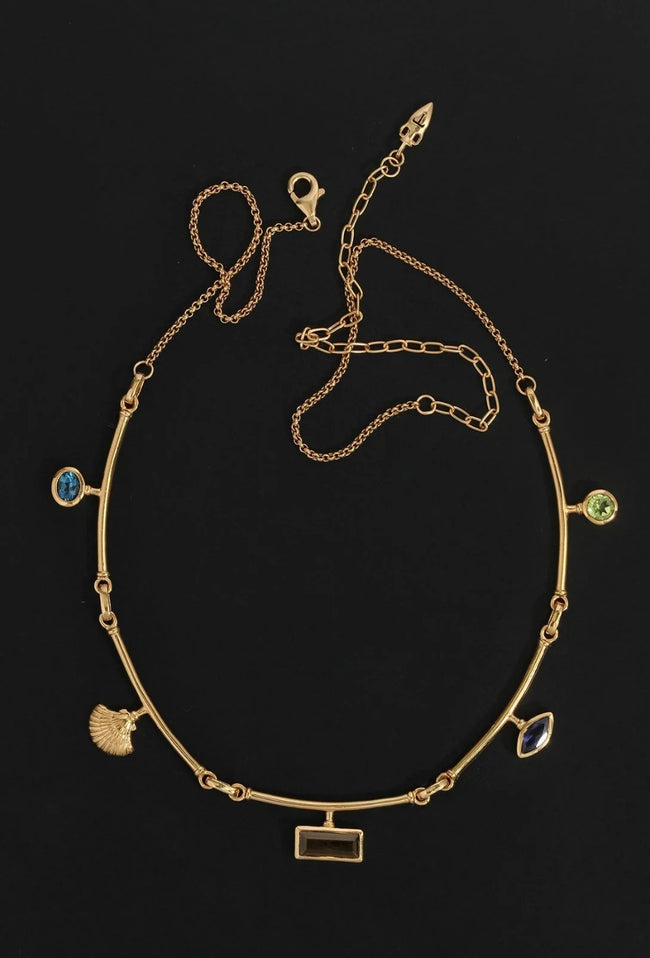 Ula Statement Necklace - Gold-TEMPLE OF THE SUN-P&amp;K The General Store