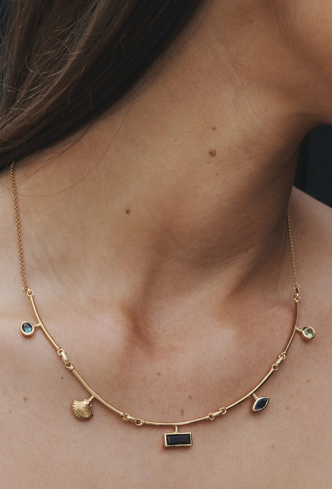 Ula Statement Necklace - Gold-TEMPLE OF THE SUN-P&amp;K The General Store
