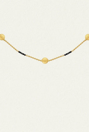 Elio Necklace - Gold Vermeil/Black Spinel-TEMPLE OF THE SUN-P&amp;K The General Store