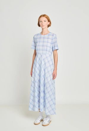 Balance Dress - Pale Blue Check-TWENTY SEVEN NAMES-P&amp;K The General Store