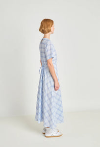 Balance Dress - Pale Blue Check-TWENTY SEVEN NAMES-P&amp;K The General Store