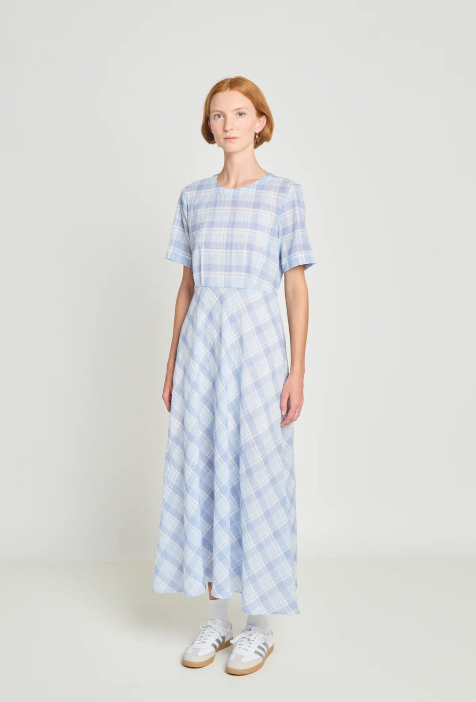 Balance Dress - Pale Blue Check-TWENTY SEVEN NAMES-P&K The General Store