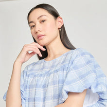 Load image into Gallery viewer, Pearly Gates Blouse - Pale Blue Check-TWENTY SEVEN NAMES-P&amp;K The General Store

