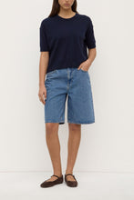 Load image into Gallery viewer, Vanya Cotton Cashmere Boxy Knit - Navy-ASSEMBLY LABEL-P&amp;K The General Store
