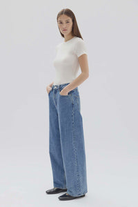 Womens Boyfriend Jean - Dark Stone-ASSEMBLY LABEL-P&amp;K The General Store
