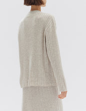 Load image into Gallery viewer, Wool Cashmere Rib Long Sleeve Top - Oat Marle-ASSEMBLY LABEL-P&amp;K The General Store
