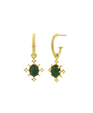 Load image into Gallery viewer, Farrah Hoop - 22K Gold Vermeil with Emerald-ZOE &amp; MORGAN-P&amp;K The General Store
