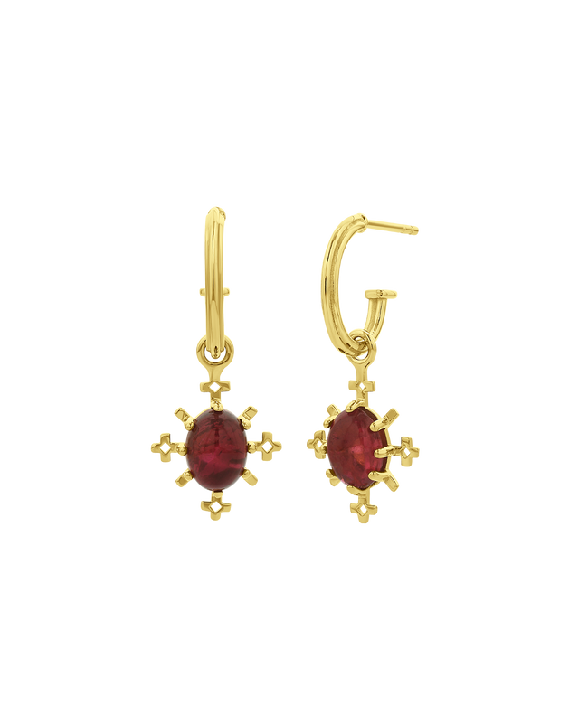 Farrah Hoop - 22K Gold Vermeil with Pink Tourmaline-ZOE & MORGAN-P&amp;K The General Store