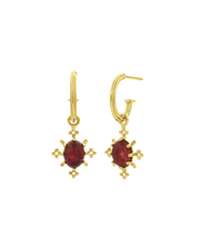 Load image into Gallery viewer, Farrah Hoop - 22K Gold Vermeil with Pink Tourmaline-ZOE &amp; MORGAN-P&amp;K The General Store
