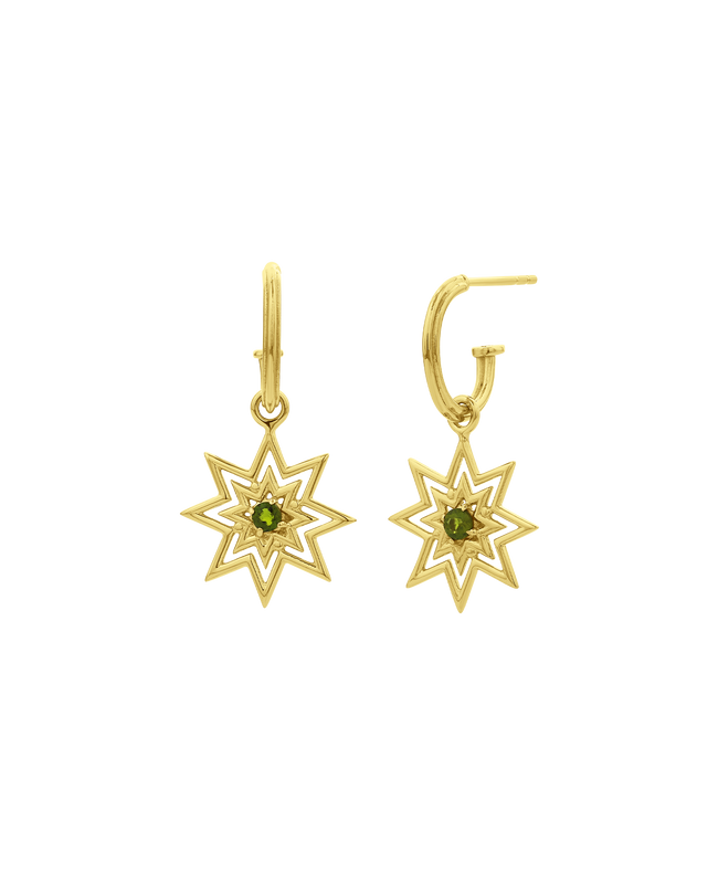 Nora Hoops - 22K Gold Vermeil with Chrome Diopside-ZOE & MORGAN-P&amp;K The General Store