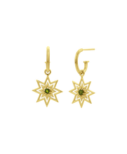 Load image into Gallery viewer, Nora Hoops - 22K Gold Vermeil with Chrome Diopside-ZOE &amp; MORGAN-P&amp;K The General Store
