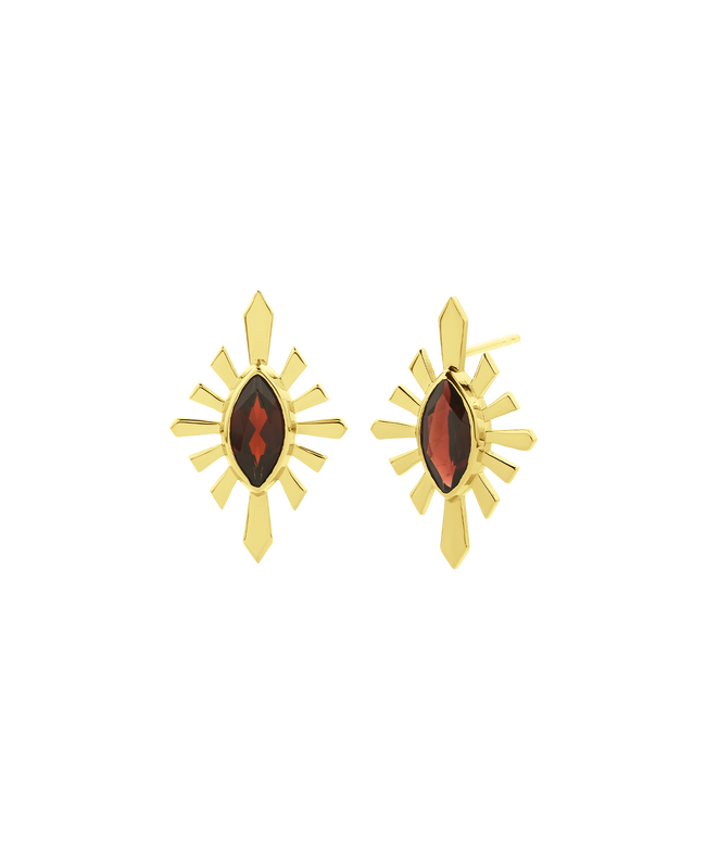 Sister Stud - 22K Gold Vermeil with Rhodolite Garnet-ZOE & MORGAN-P&amp;K The General Store