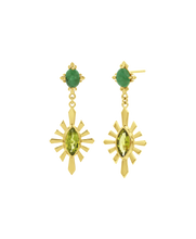 Load image into Gallery viewer, Sisterhood Earring - 22K Gold Vermeil with Emerald &amp; Peridot-ZOE &amp; MORGAN-P&amp;K The General Store
