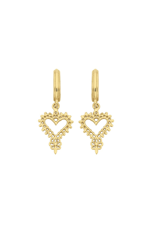 Mini Gypsy Heart Earrings - 22K Gold Vermeil-ZOE & MORGAN-P&amp;K The General Store