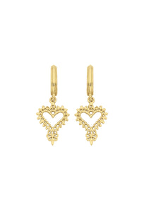 Mini Gypsy Heart Earrings - 22K Gold Vermeil-ZOE & MORGAN-P&amp;K The General Store