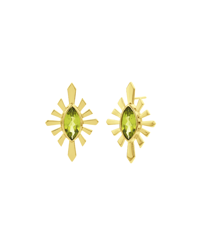 Sister Stud - 22K Gold Vermeil with Peridot-ZOE & MORGAN-P&amp;K The General Store