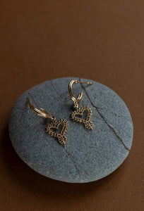Mini Gypsy Heart Earrings - 22K Gold Vermeil-ZOE & MORGAN-P&amp;K The General Store