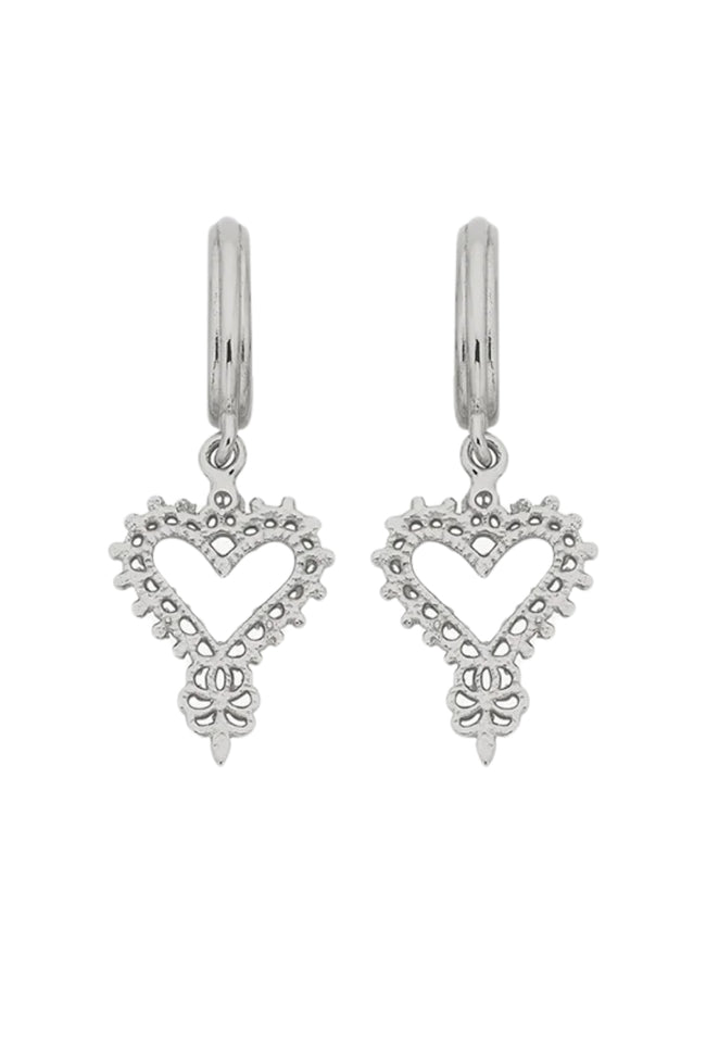 Mini Gypsy Heart Earrings - Sterling Silver-ZOE & MORGAN-P&amp;K The General Store