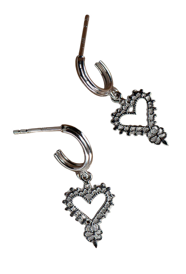 Mini Gypsy Heart Earrings - Sterling Silver-ZOE & MORGAN-P&amp;K The General Store