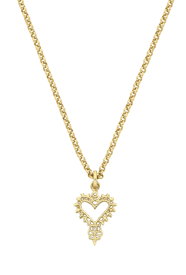 Mini Gypsy Heart Necklace - 22K Gold Vermeil-ZOE & MORGAN-P&amp;K The General Store