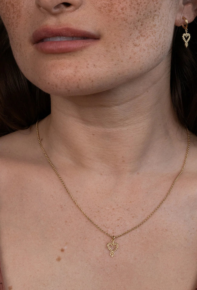 Mini Gypsy Heart Necklace - 22K Gold Vermeil-ZOE & MORGAN-P&amp;K The General Store