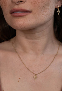 Mini Gypsy Heart Necklace - 22K Gold Vermeil-ZOE & MORGAN-P&amp;K The General Store