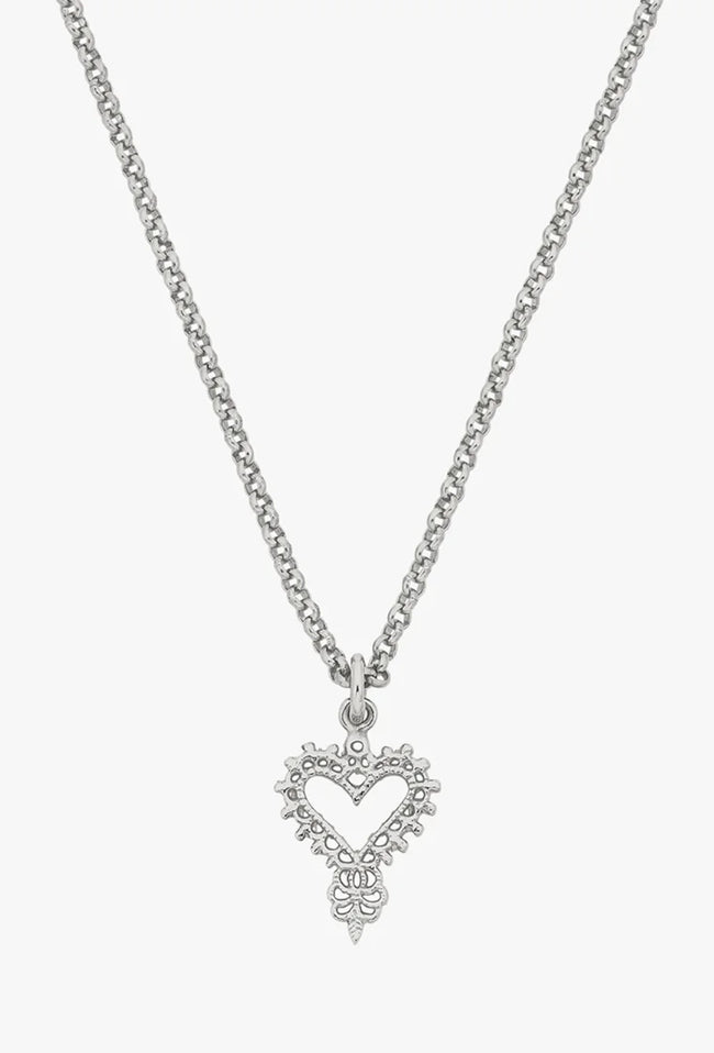 Mini Gypsy Heart Necklace - Sterling Silver-ZOE & MORGAN-P&amp;K The General Store