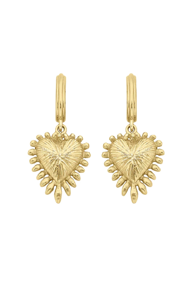 Mini Heart Rays - 22K Gold Vermeil-ZOE & MORGAN-P&amp;K The General Store
