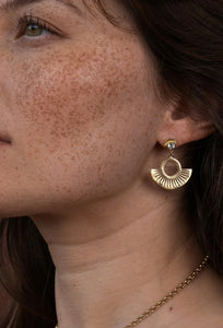 Pocket Full Of Sunshine Earrings - 22K Gold Plate with White Topaz-ZOE & MORGAN-P&amp;K The General Store