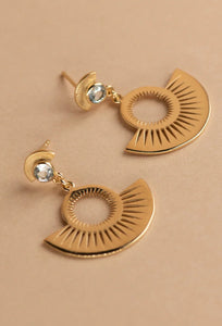 Pocket Full Of Sunshine Earrings - 22K Gold Plate with White Topaz-ZOE & MORGAN-P&amp;K The General Store