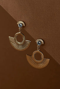 Pocket Full Of Sunshine Earrings - 22K Gold Plate with White Topaz-ZOE & MORGAN-P&amp;K The General Store