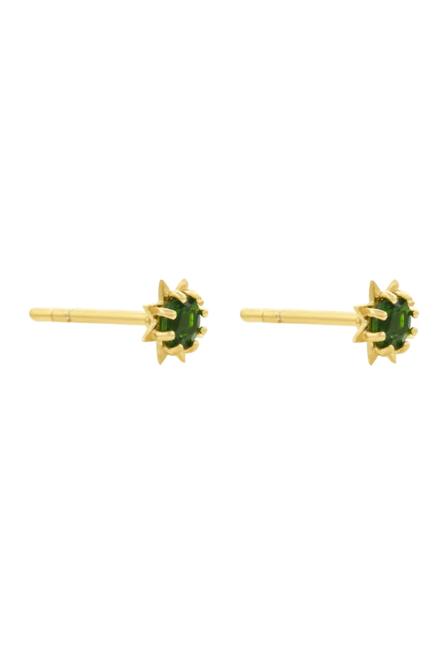 Stella Earrings - 22k Gold Plate with Chrome Diopside-ZOE & MORGAN-P&amp;K The General Store
