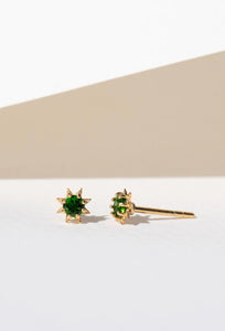 Stella Earrings - 22k Gold Plate with Chrome Diopside-ZOE & MORGAN-P&amp;K The General Store