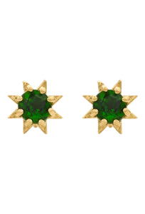 Stella Earrings - 22k Gold Plate with Chrome Diopside-ZOE & MORGAN-P&amp;K The General Store