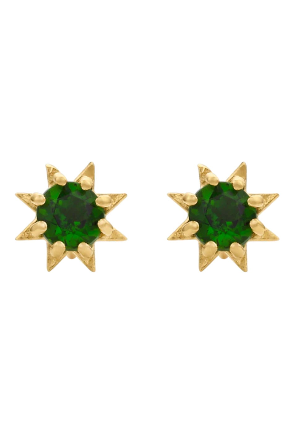 Stella Earrings - 22k Gold Plate with Chrome Diopside-ZOE & MORGAN-P&K The General Store