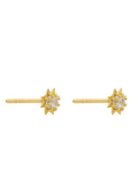 Load image into Gallery viewer, Stella Earrings - 22k Gold Plate with White Zircon-ZOE &amp; MORGAN-P&amp;K The General Store
