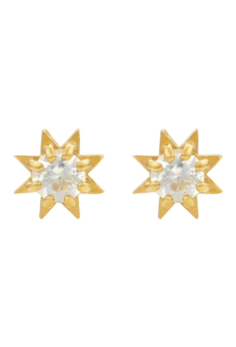 Stella Earrings - 22k Gold Plate with White Zircon-ZOE & MORGAN-P&K The General Store