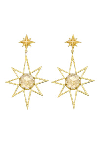Sunburst Earrings - 22K Gold Vermeil with Lemon Quartz-ZOE & MORGAN-P&amp;K The General Store