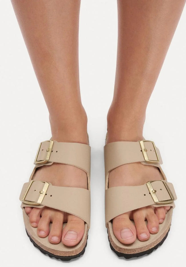 Arizona Birko-Flor Triples (Regular) - Sandcastle/Oyster-BIRKENSTOCK-P&amp;K The General Store