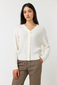 Bubble Cardigan - Ivory-KATE SYLVESTER-P&amp;K The General Store