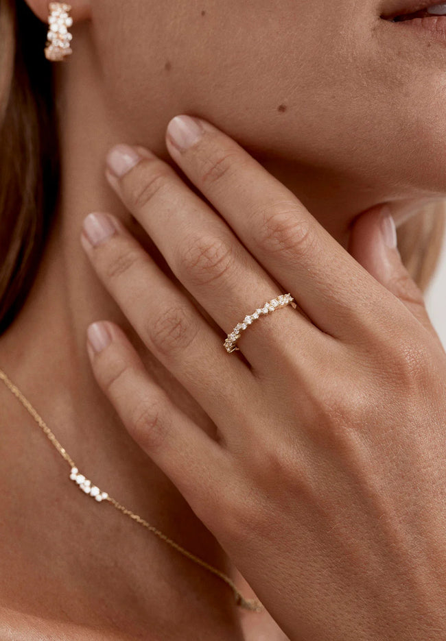 Crystal Dust Fine Ring - Gold-BY CHARLOTTE-P&amp;K The General Store