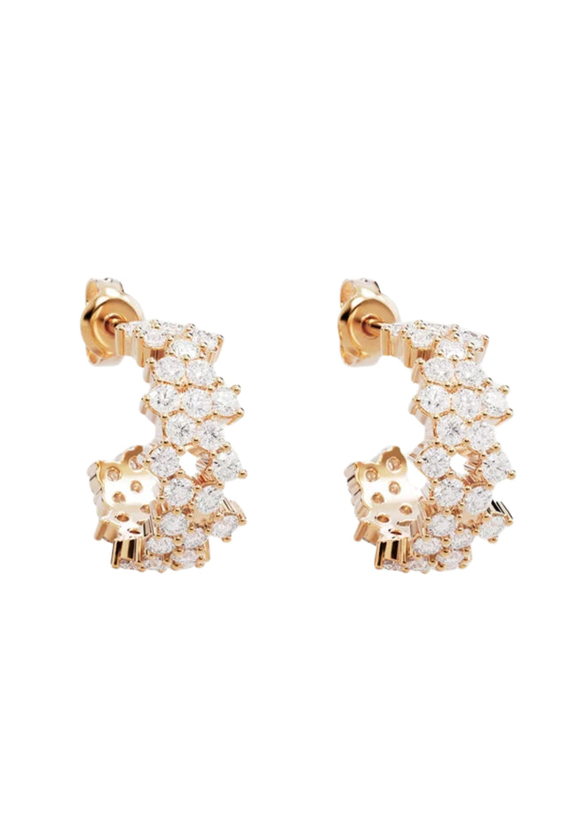 Crystal Dust Hoop Earrings - Gold-BY CHARLOTTE-P&amp;K The General Store