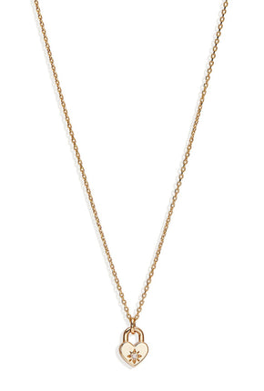 Crystal Lotus Heart Padlock Necklace-BY CHARLOTTE-P&amp;K The General Store
