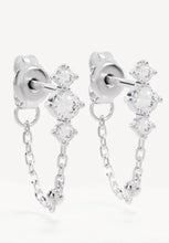 Load image into Gallery viewer, In The Stars Chain Huggie Earrings - Silver-BY CHARLOTTE-P&amp;K The General Store

