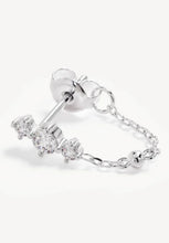 Load image into Gallery viewer, In The Stars Chain Huggie Earrings - Silver-BY CHARLOTTE-P&amp;K The General Store
